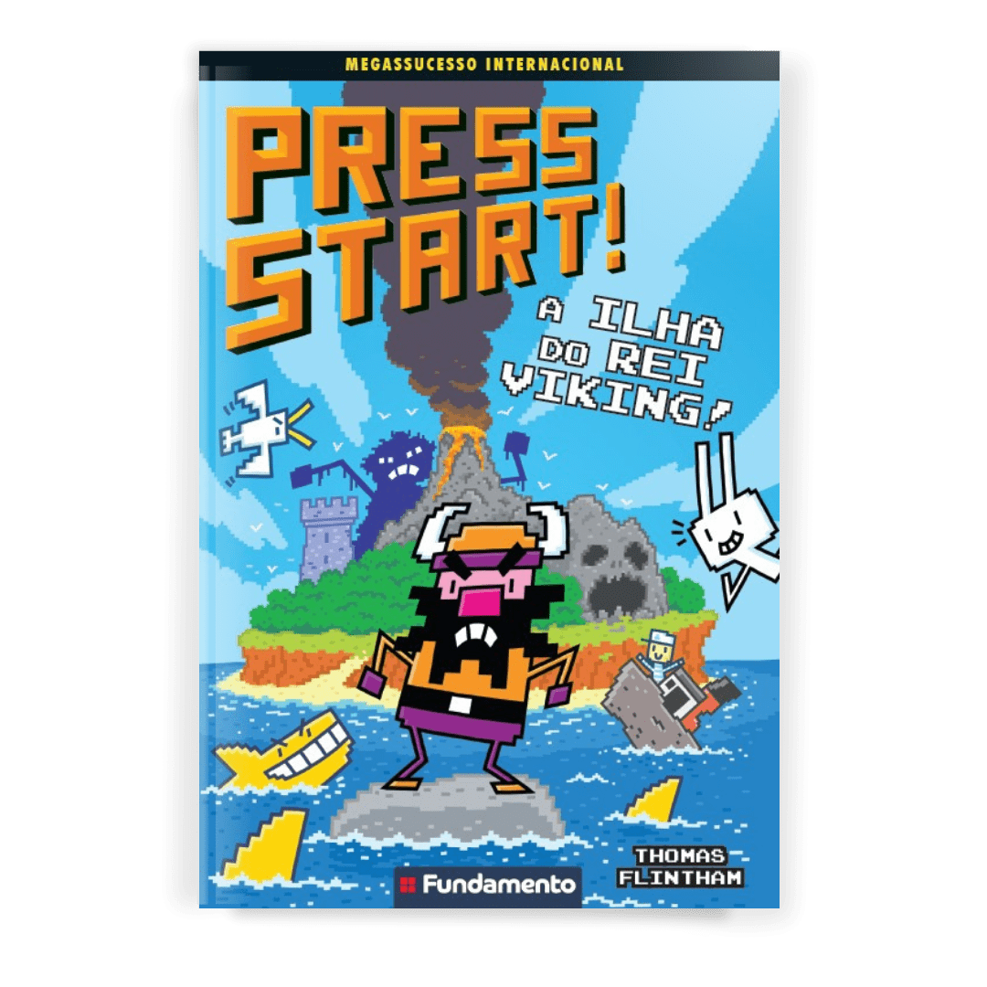 Press Start 13: a Ilha do Rei Viking! - Editora Fundamento livro_infantil