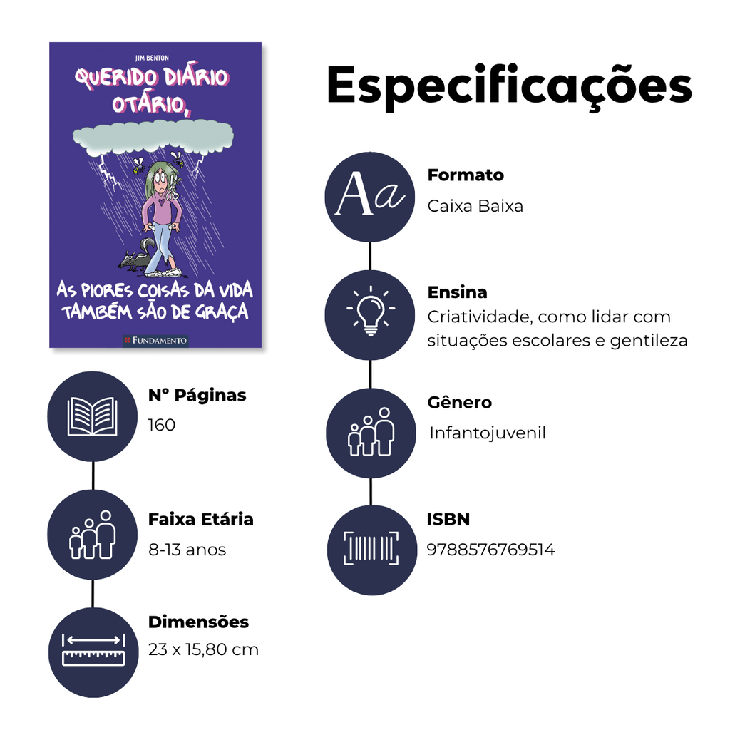 Querido Diário Otário - As Piores Coisas da Vida Também São de Graça - Editora Fundamento livro_infantil