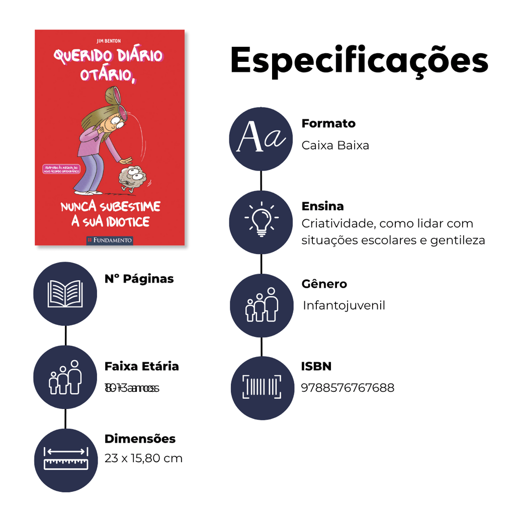 Querido Diário Otário - Nunca Subestime a Sua Idiotice - Editora Fundamento livro_infantil