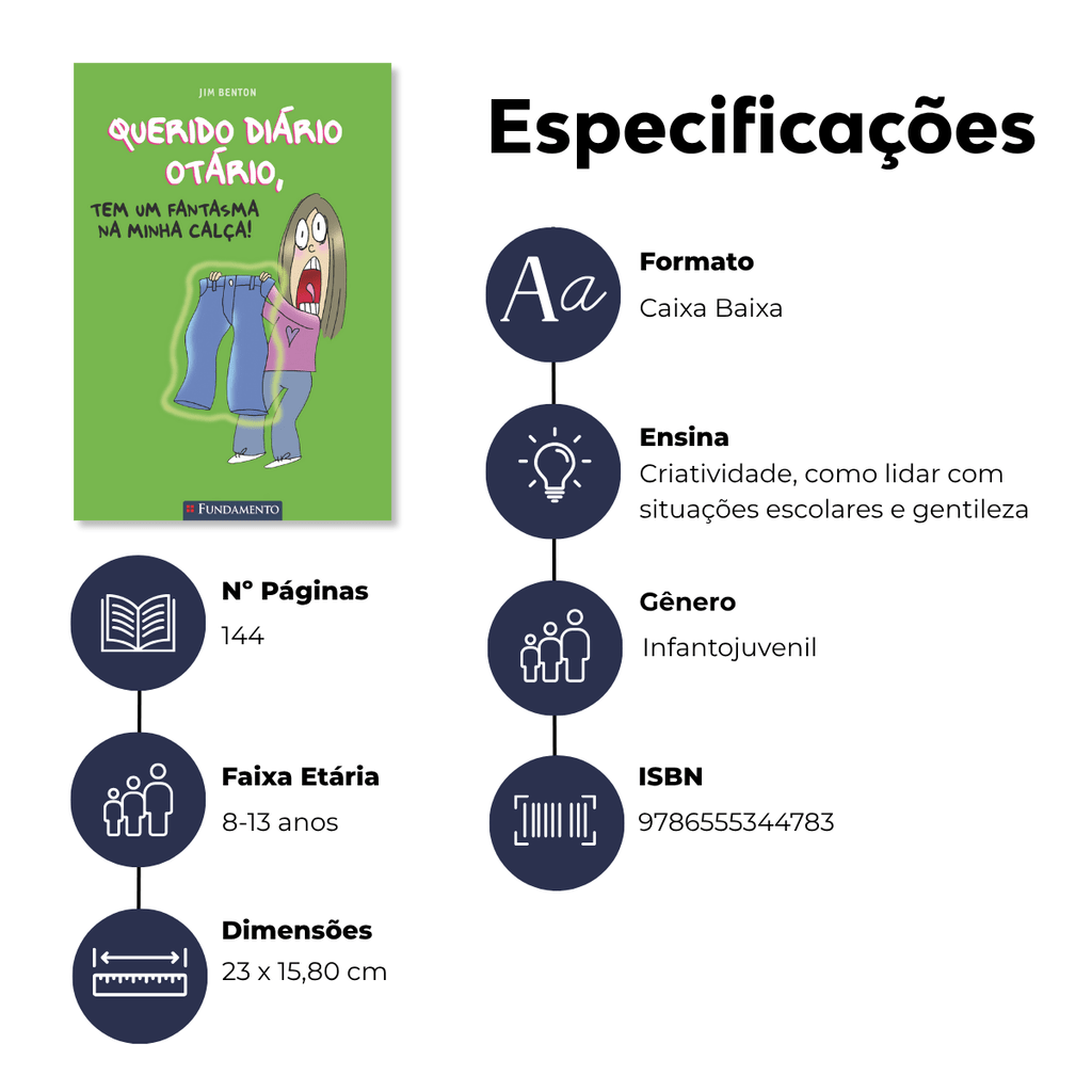 Querido Diario Otario - Tem Um Fantasma na Minha Calca - Editora Fundamento livro_infantil