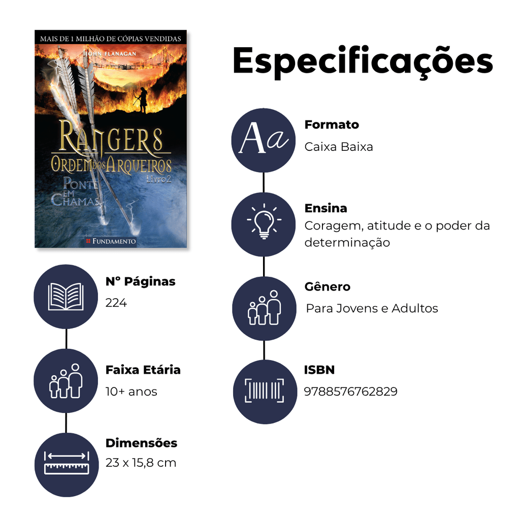 Rangers Ordem dos Arqueiros 02 - Ponte em Chamas - Editora Fundamento livro_infantil
