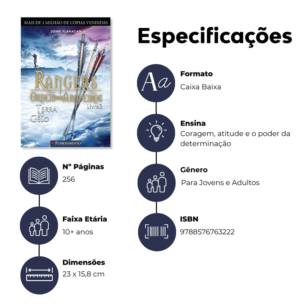 Rangers Ordem dos Arqueiros 03 - Terra do Gelo - Editora Fundamento livro_infantil