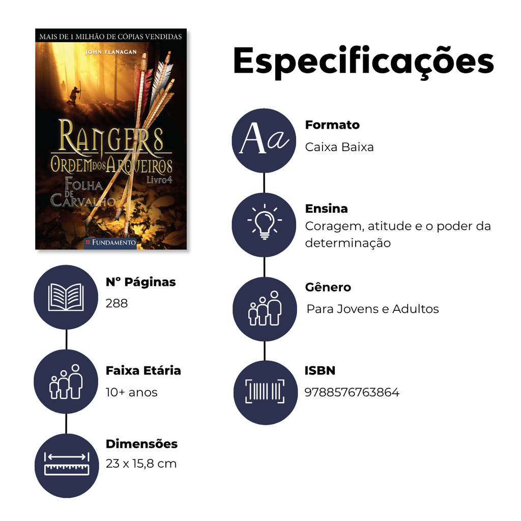 Rangers Ordem dos Arqueiros 04 - Folha de Carvalho - Editora Fundamento livro_infantil