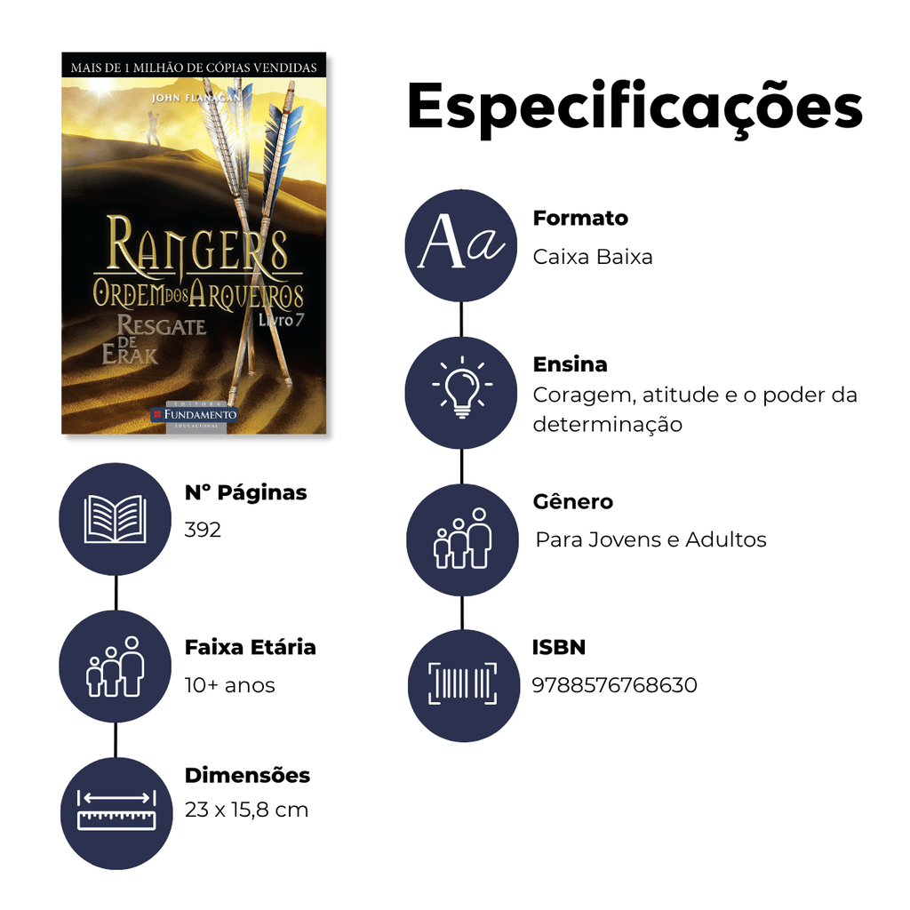 Rangers Ordem dos Arqueiros 07 - Resgate de Erak - Editora Fundamento livro_infantil