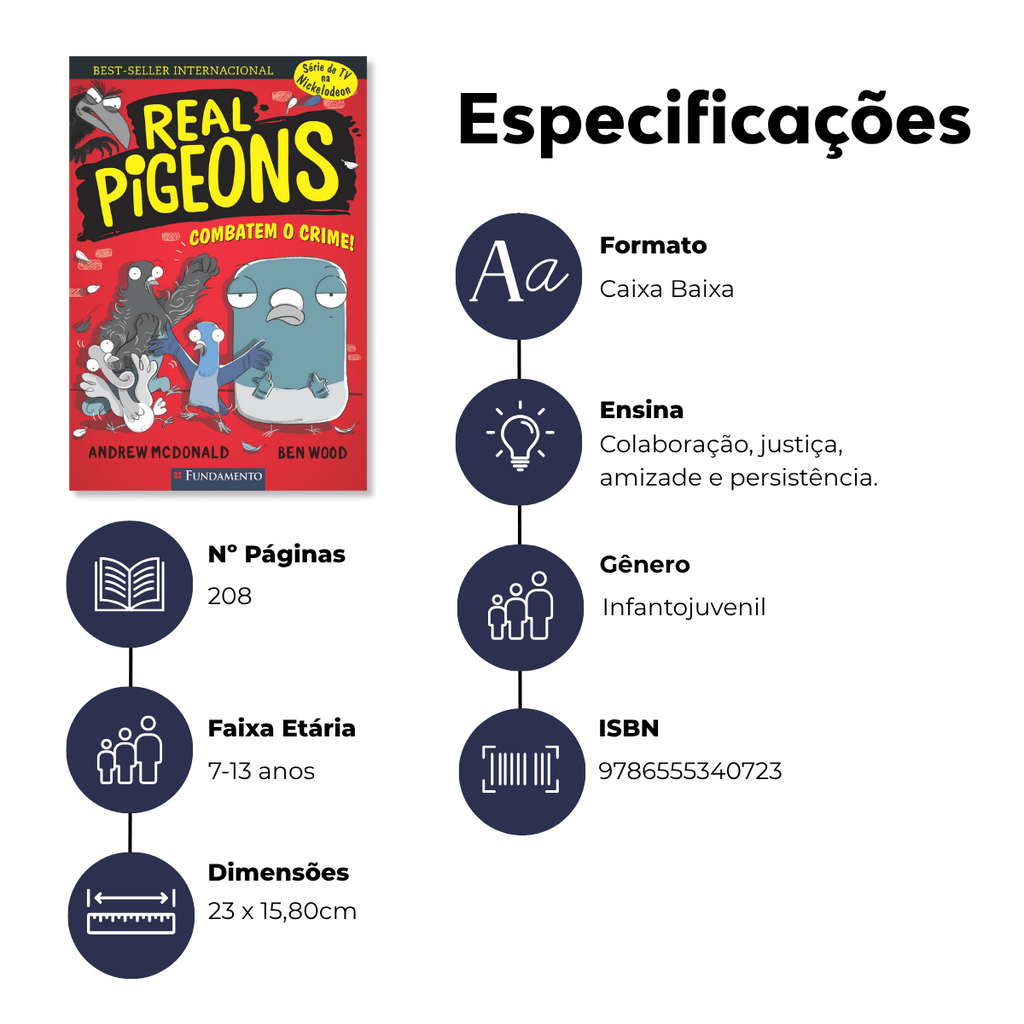 Real Pigeons: Combatem o Crime - Editora Fundamento livro_infantil