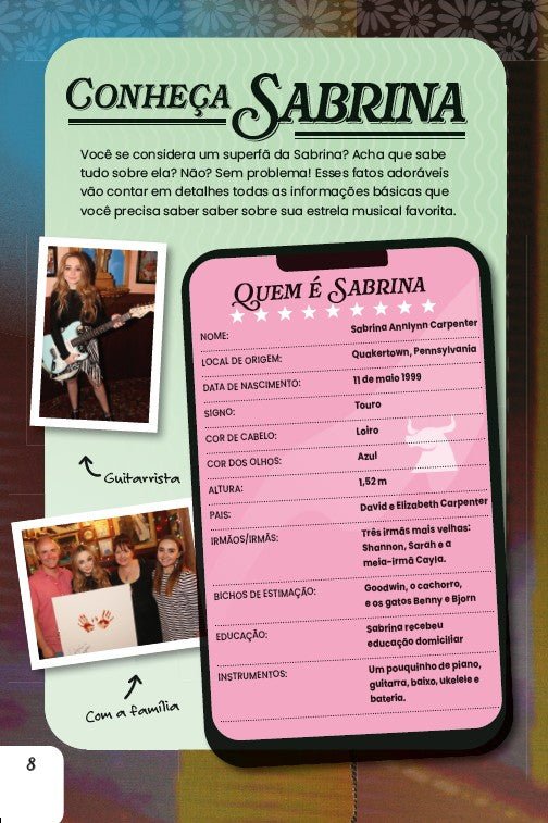 Sabrina Carpenter - o Guia Extraoficial para Fãs - Editora Fundamento livro_infantil