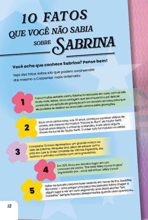 Sabrina Carpenter - o Guia Extraoficial para Fãs - Editora Fundamento livro_infantil