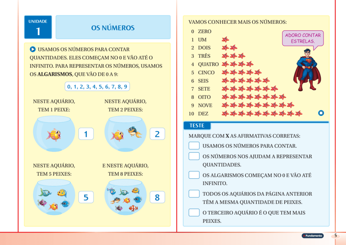 Superpoderes com Matemática A (1º Ano Fundamental) - Editora Fundamento livro_infantil