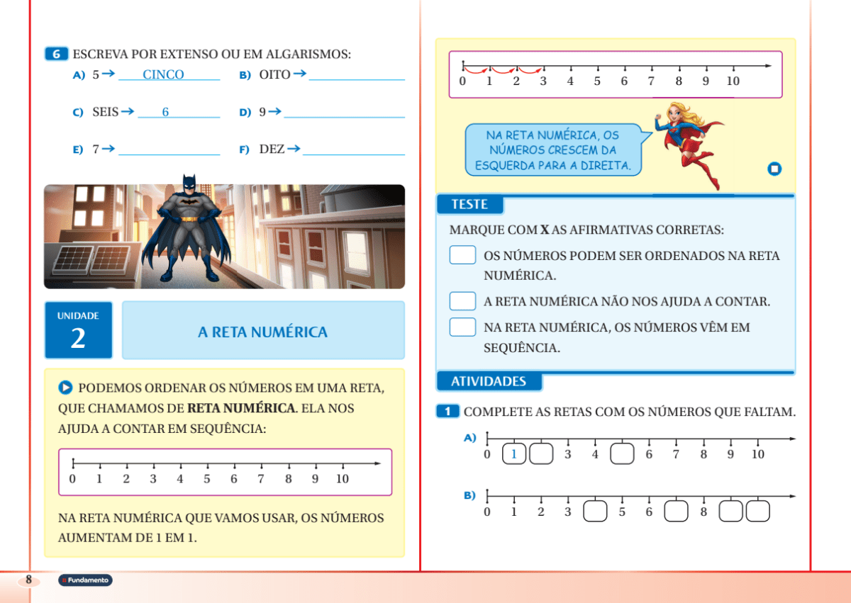 Superpoderes com Matemática A (1º Ano Fundamental) - Editora Fundamento livro_infantil