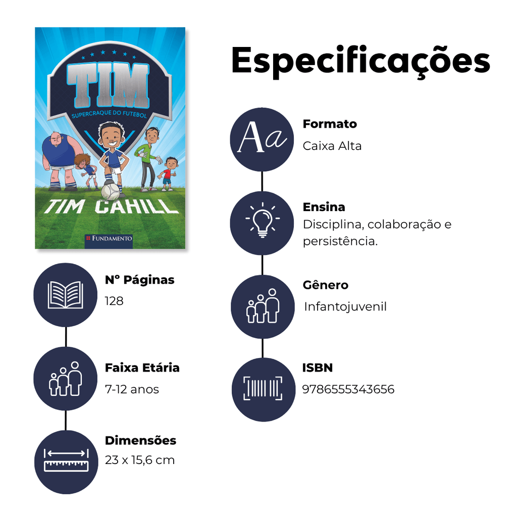 Tim 01 - Supercraque do Futebol - Editora Fundamento livro_infantil
