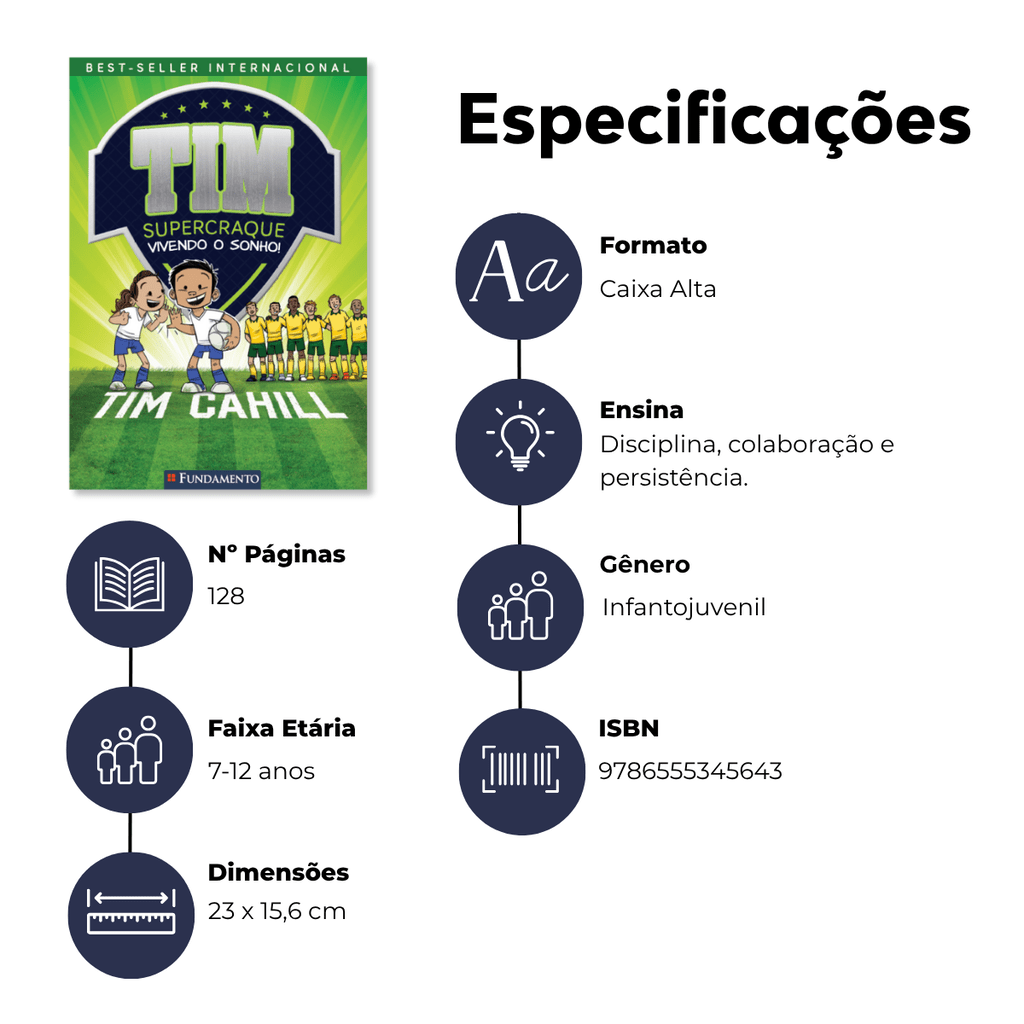 Tim Supercraque 3 - Vivendo Um Sonho - Editora Fundamento livro_infantil