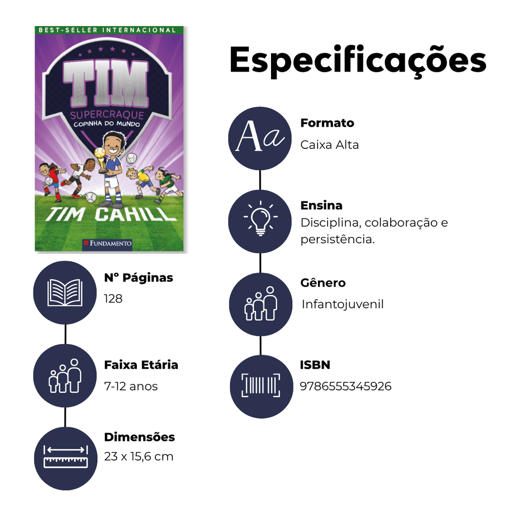 Tim Supercraque 4 - Copinha do Mundo - Editora Fundamento livro_infantil