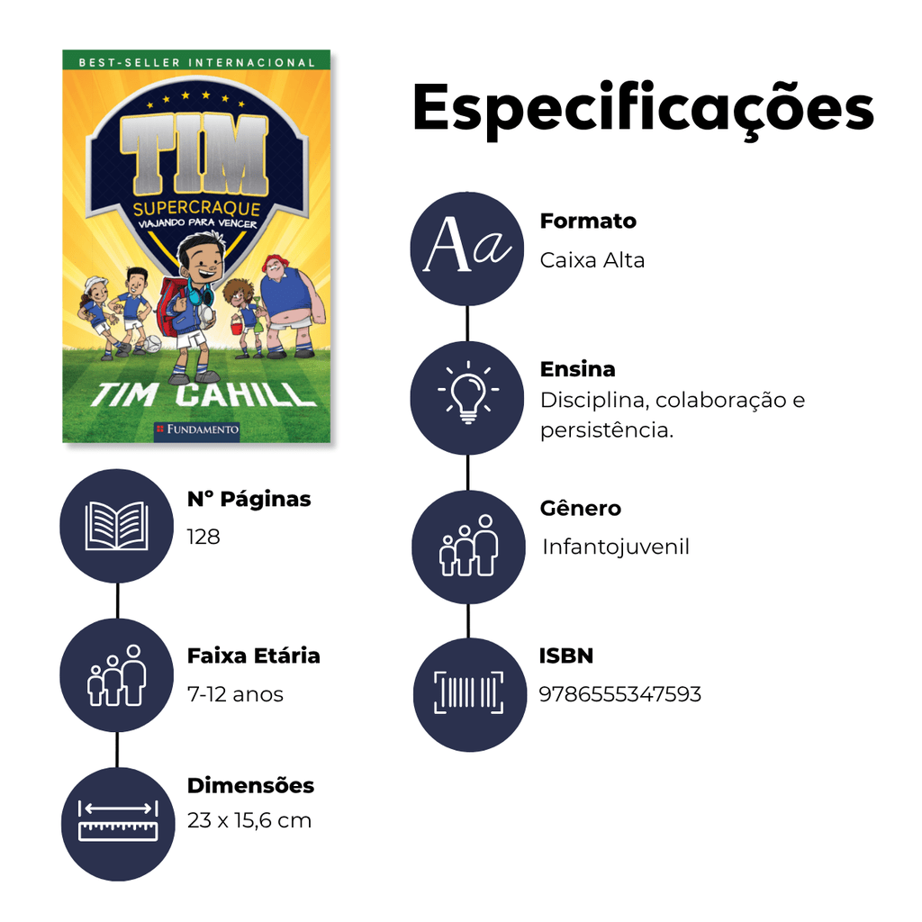 Tim Supercraque 5 - Viajando para Vencer - Editora Fundamento livro_infantil