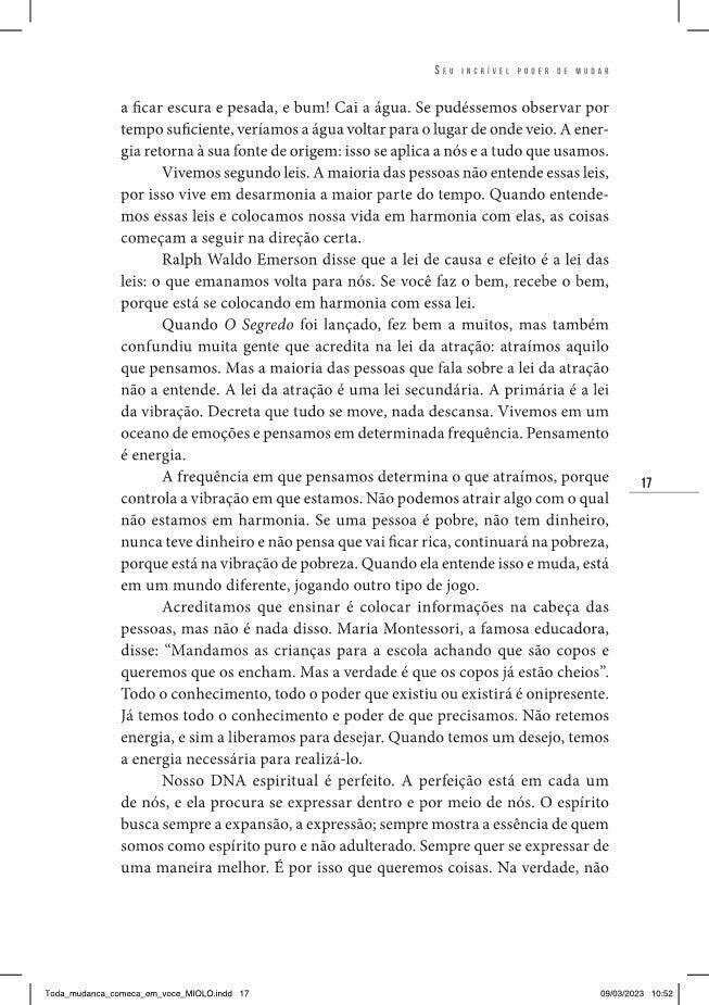 Toda Mudança Começa em Você - Editora Fundamento livro_infantil