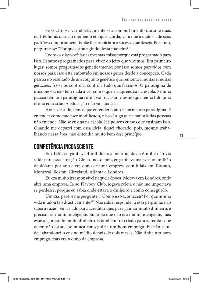 Toda Mudança Começa em Você - Editora Fundamento livro_infantil