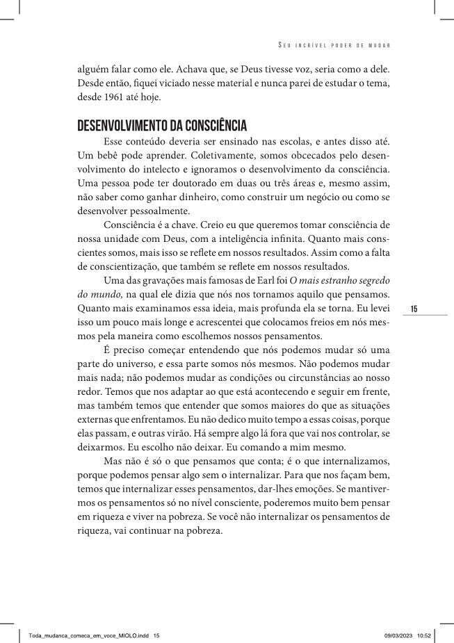 Toda Mudança Começa em Você