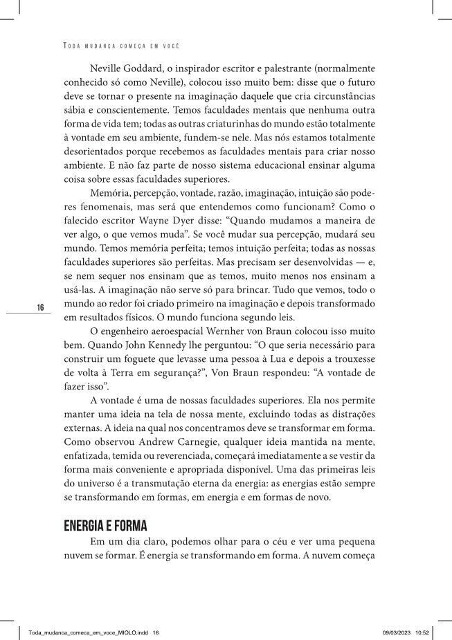 Toda Mudança Começa em Você