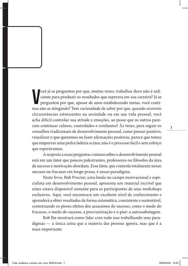 Toda Mudança Começa em Você