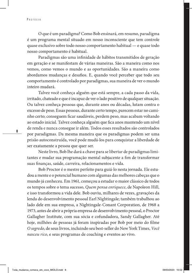 Toda Mudança Começa em Você