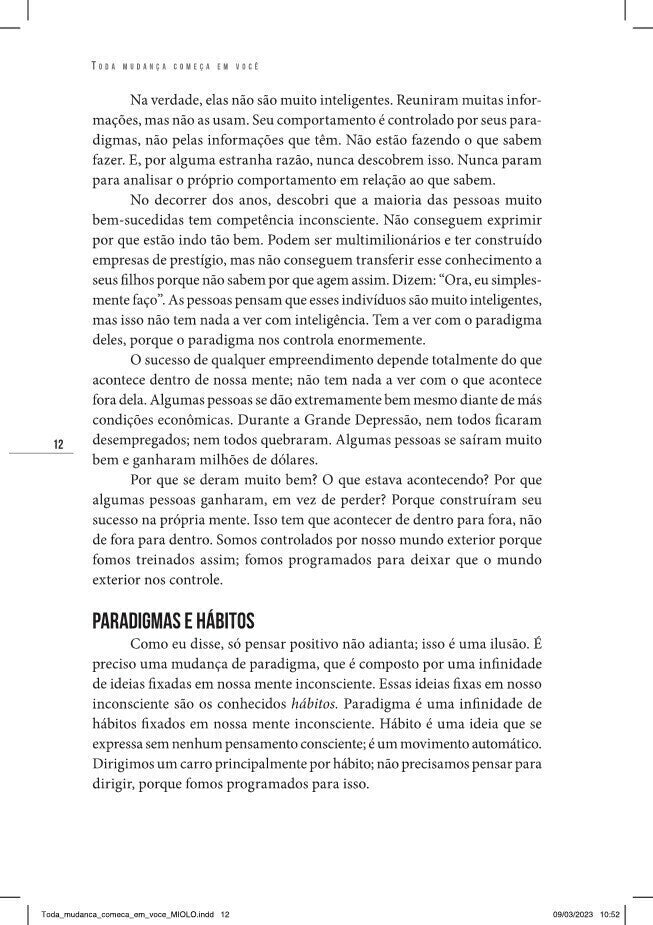 Toda Mudança Começa em Você