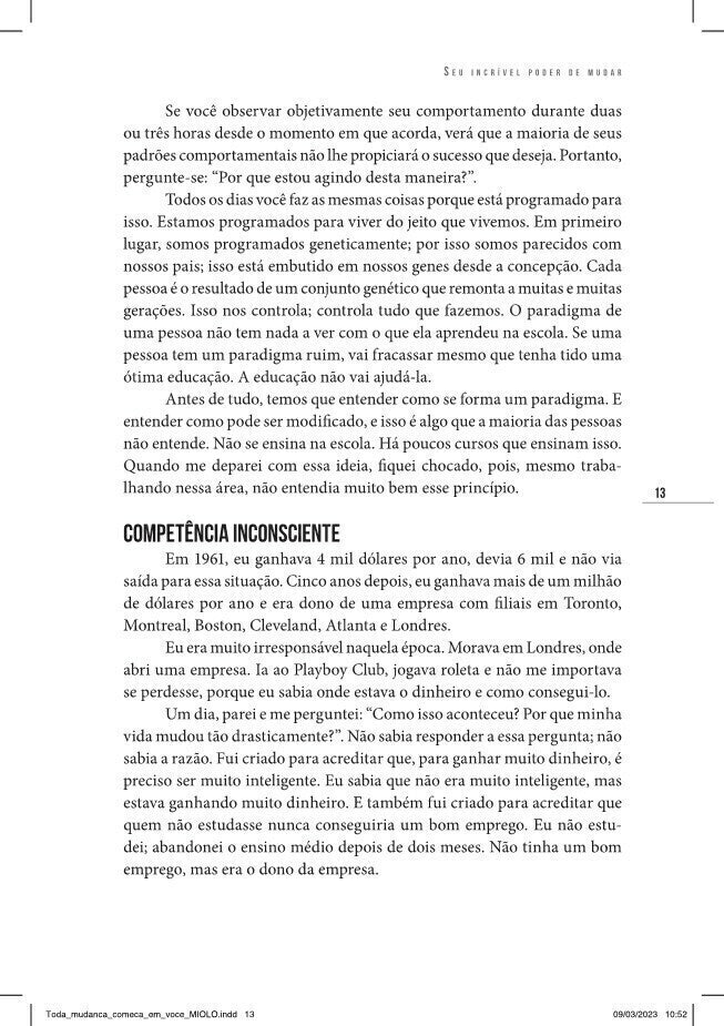 Toda Mudança Começa em Você