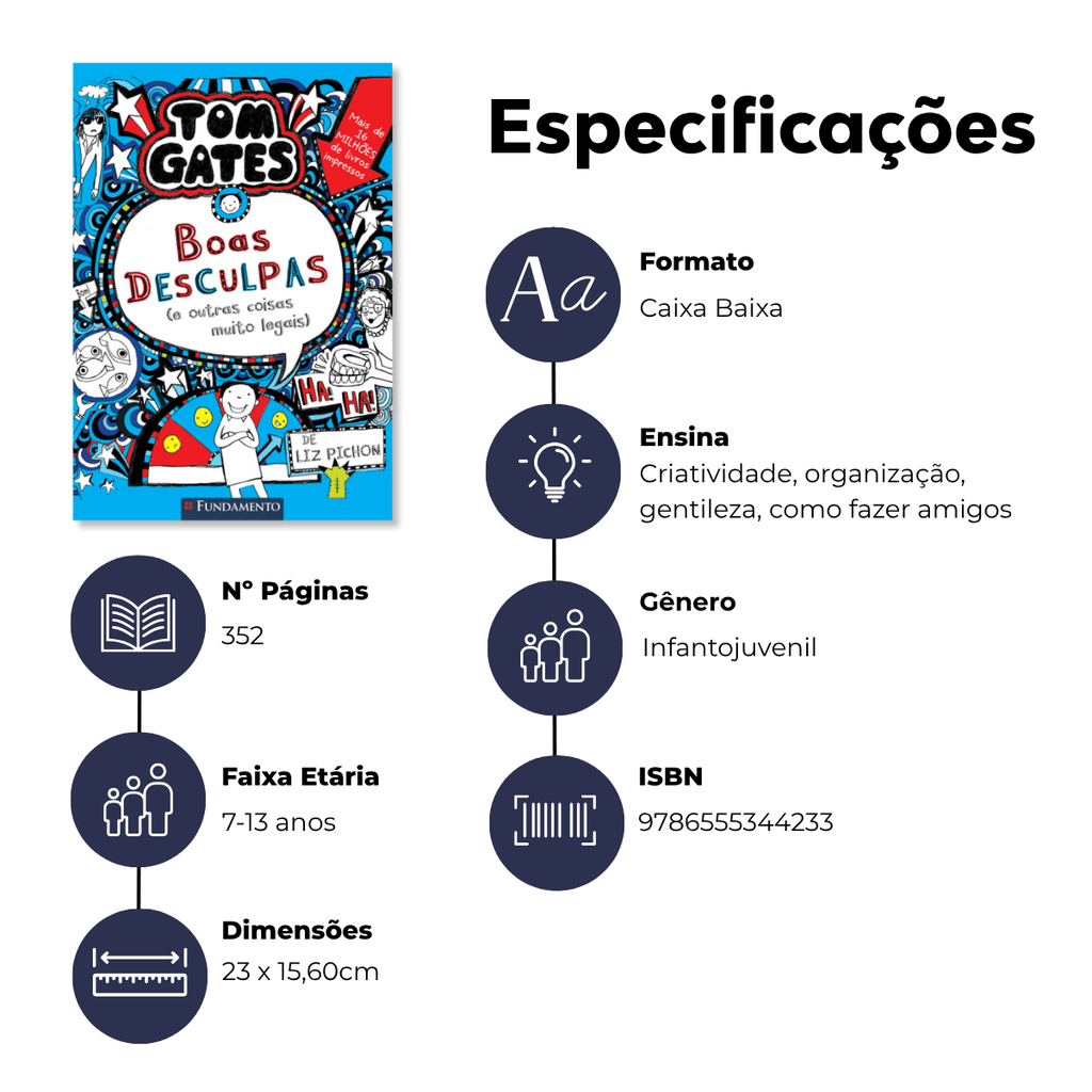 Tom Gates 2: Boas Desculpas (e Outras Coisas Muito Legais) - Editora Fundamento livro_infantil