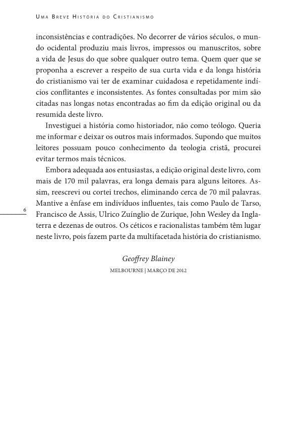 Uma Breve História do Cristianismo - Editora Fundamento livro_infantil