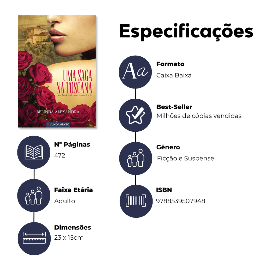 Uma Saga na Toscana - Uma História de Amor e Conspiração - Editora Fundamento livro_infantil