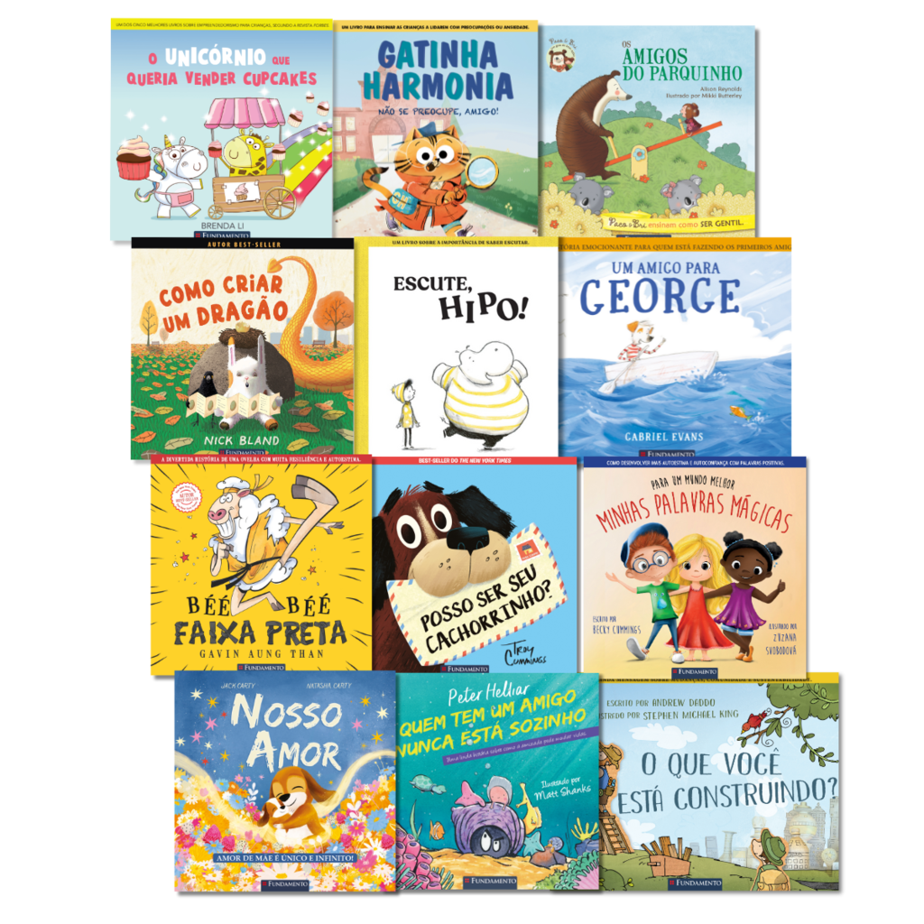 Kit 12 Livros Infantis para Crianças de 3-6 Anos