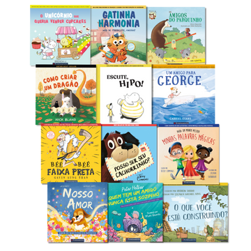 Kit 12 Livros Infantis para Crianças de 3-6 Anos