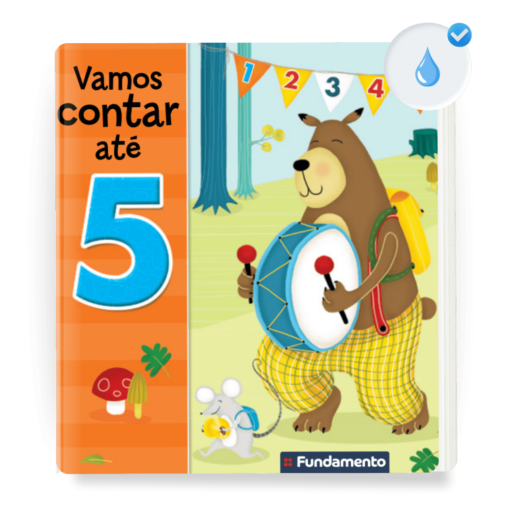 Vamos Contar até 5! (Livro de Banho para Bebês) - Editora Fundamento livro_infantil