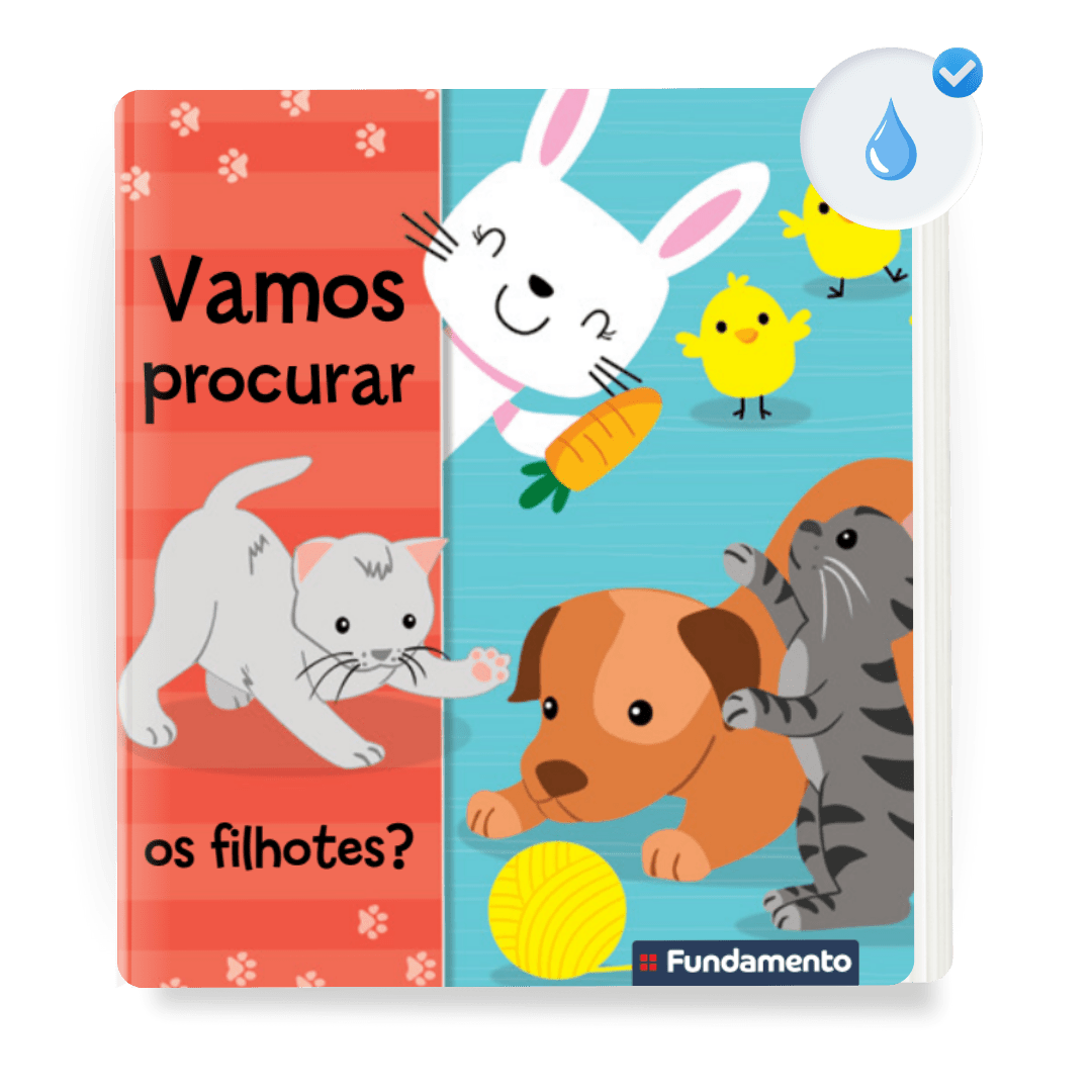 Vamos Procurar Os Filhotes? (Livro de Banho para Bebês) - Editora Fundamento livro_infantil