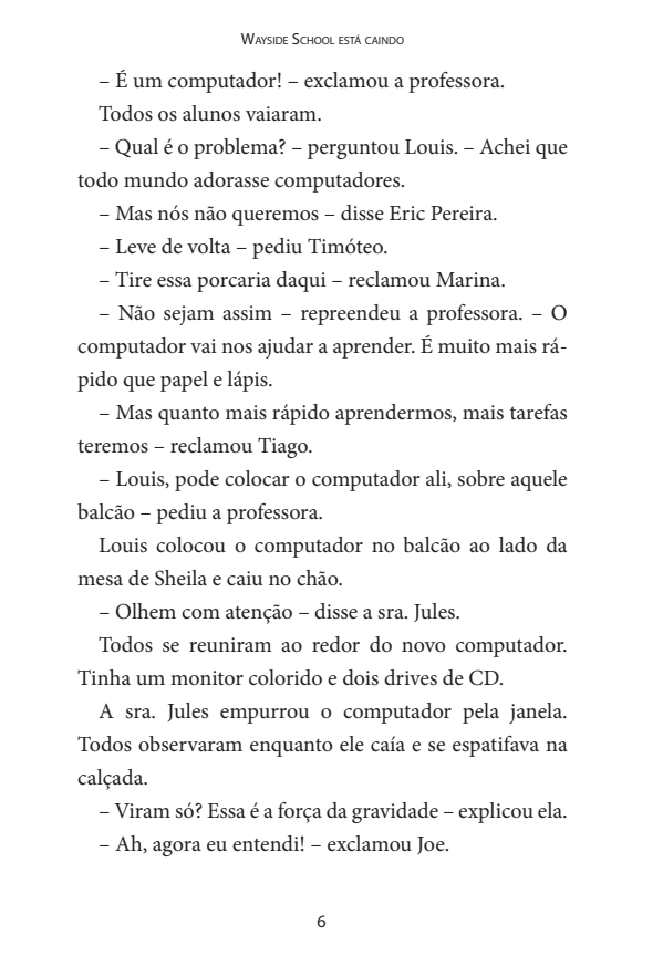 Wayside School 2 - Wayside School Está Caindo - Editora Fundamento livro_infantil