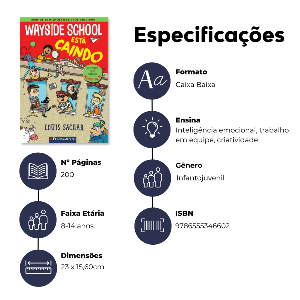 Wayside School 2 - Wayside School Está Caindo - Editora Fundamento livro_infantil