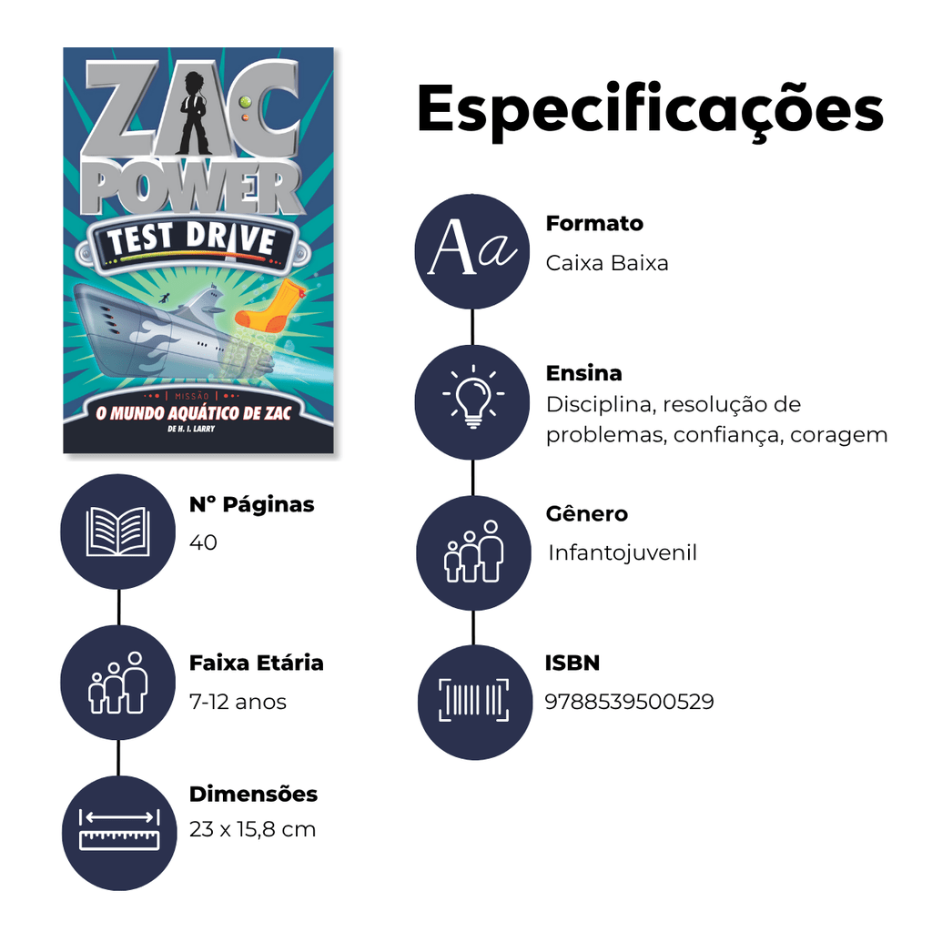 Zac Power - Águas Profundas - Editora Fundamento livro_infantil