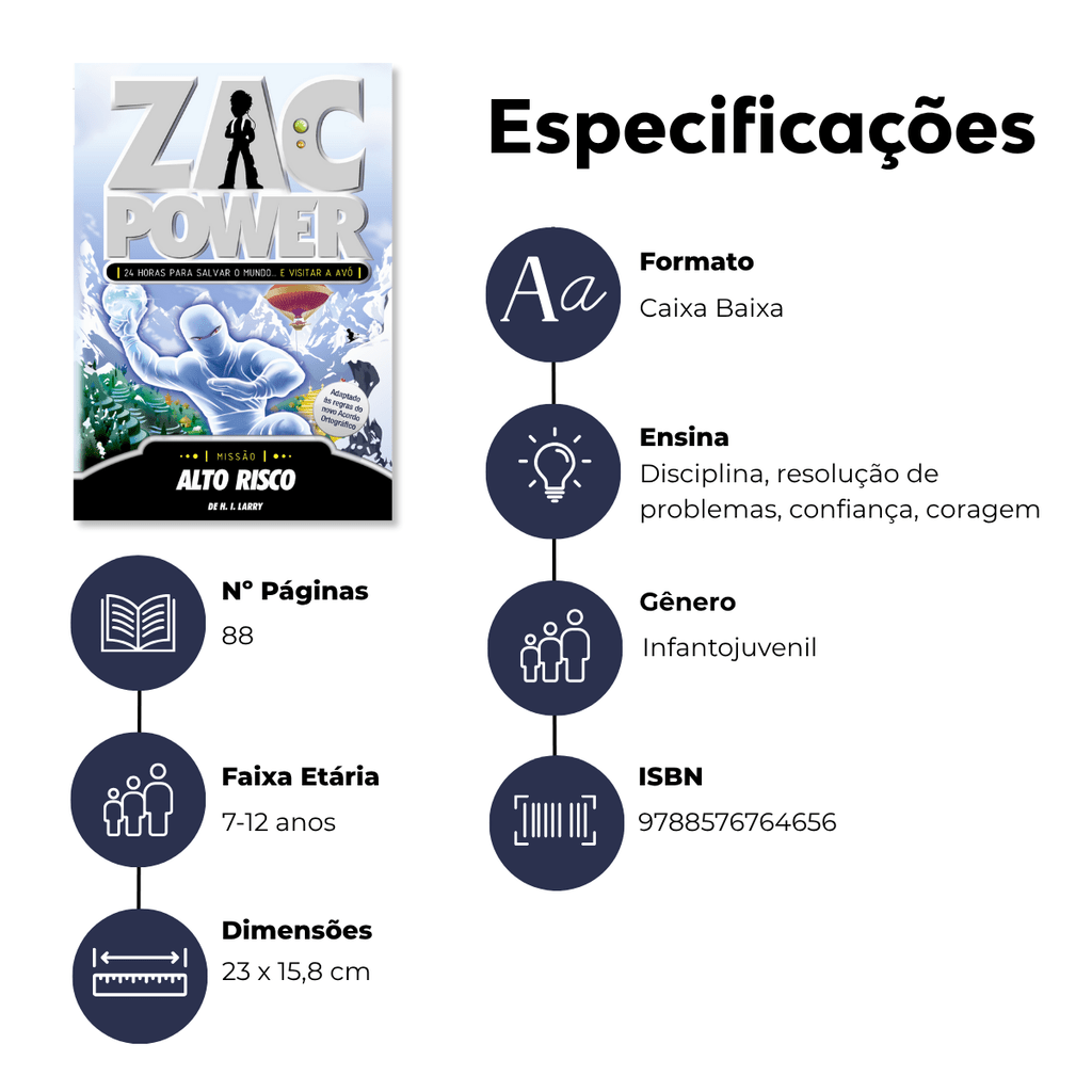 Zac Power - Alto Risco - Editora Fundamento livro_infantil