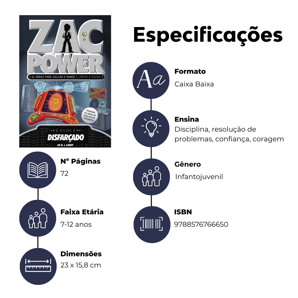 Zac Power - Disfarçado - Editora Fundamento livro_infantil