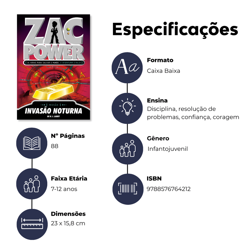 Zac Power - Invasão Noturna - Editora Fundamento livro_infantil