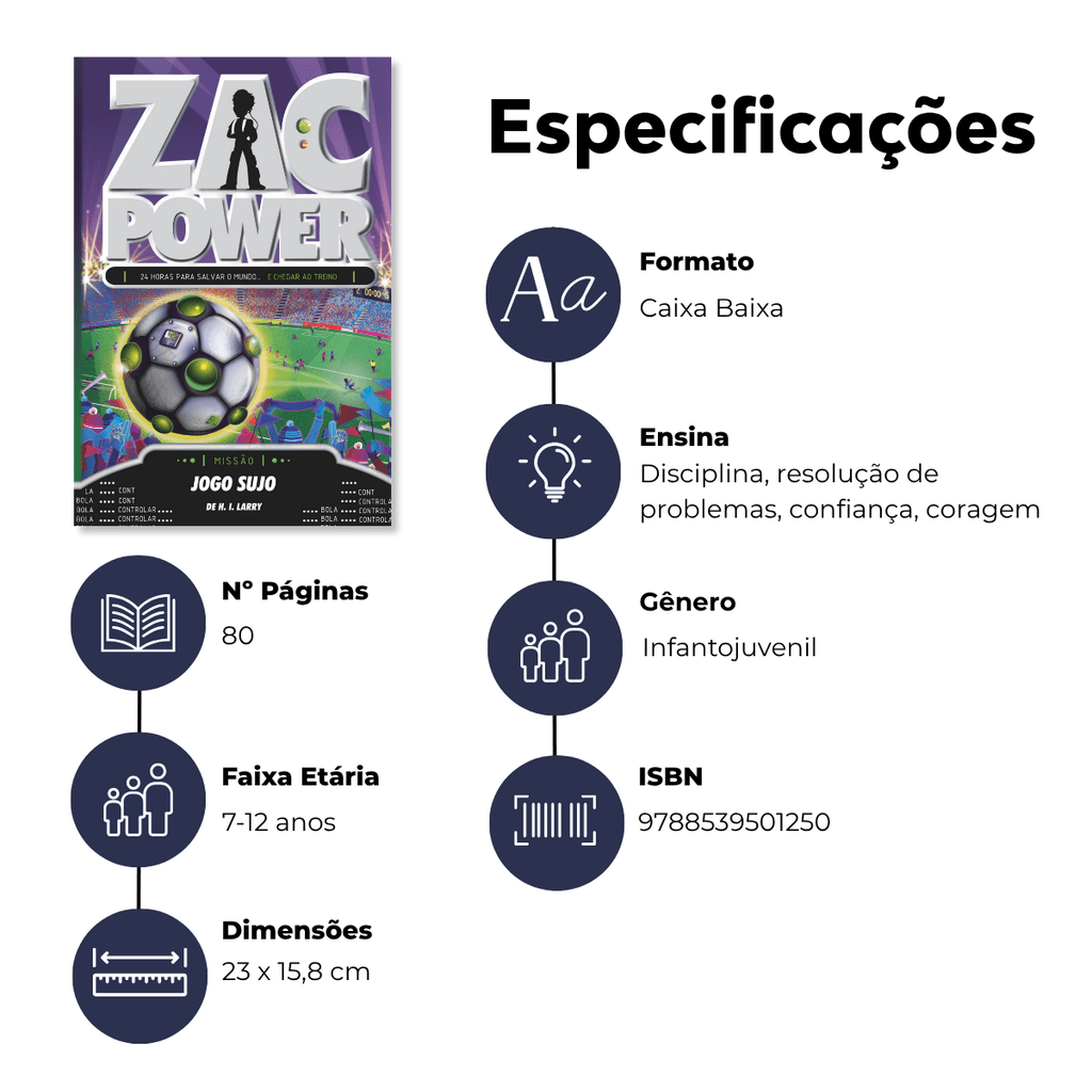 Zac Power - Jogo Sujo - Editora Fundamento livro_infantil