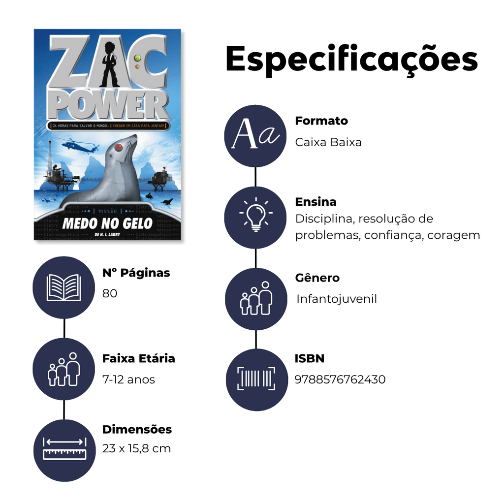 Zac Power - Medo no Gelo - Editora Fundamento livro_infantil
