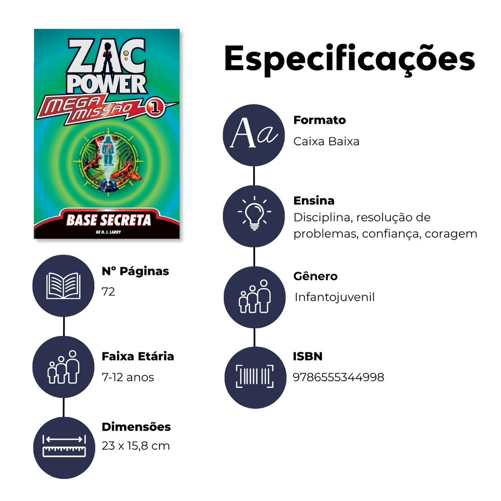 Zac Power Megamissão - Base Secreta - Editora Fundamento livro_infantil