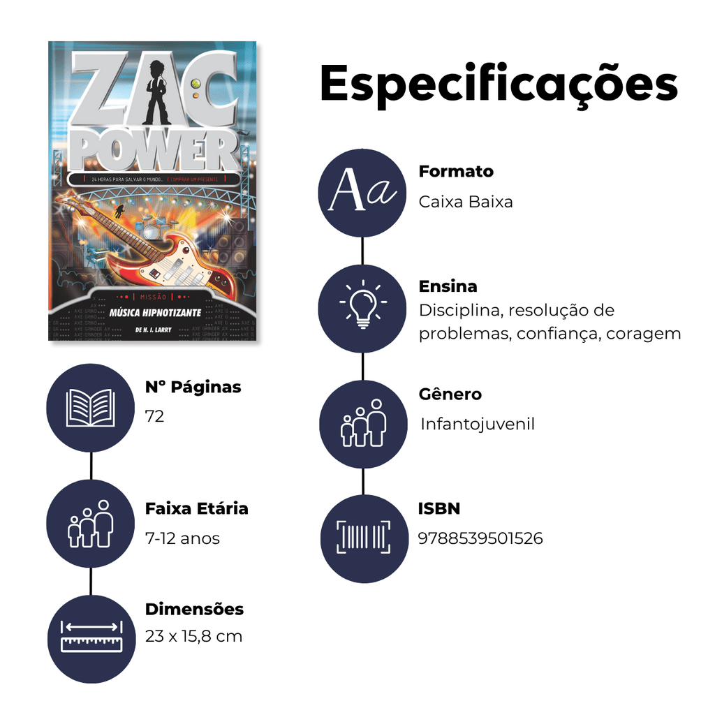 Zac Power - Musica Hipnotizante - Editora Fundamento livro_infantil