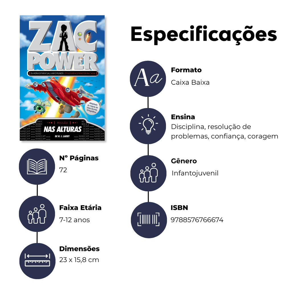 Zac Power - Nas Alturas - Editora Fundamento livro_infantil