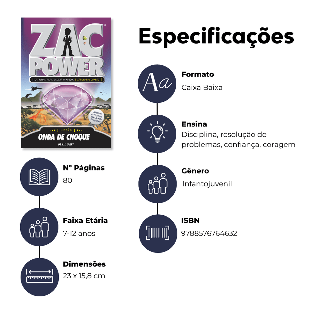 Zac Power - Onda de Choque - Editora Fundamento livro_infantil