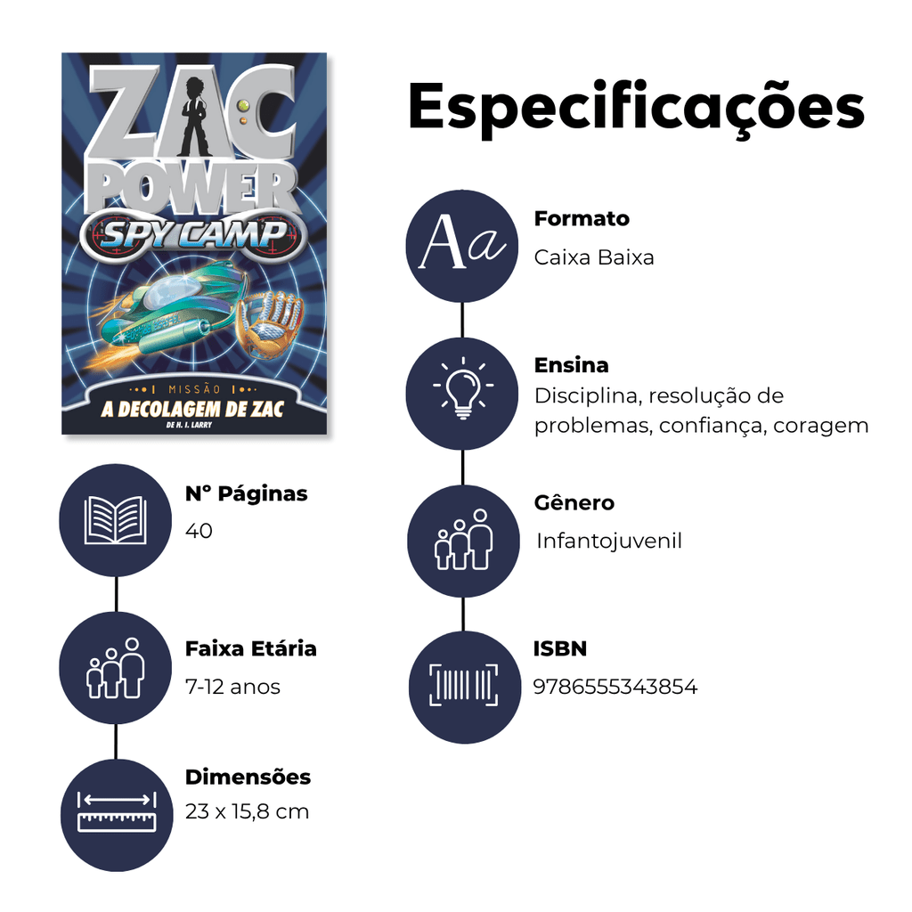 Zac Power Spy Camp - a Decolagem de Zac - Editora Fundamento livro_infantil