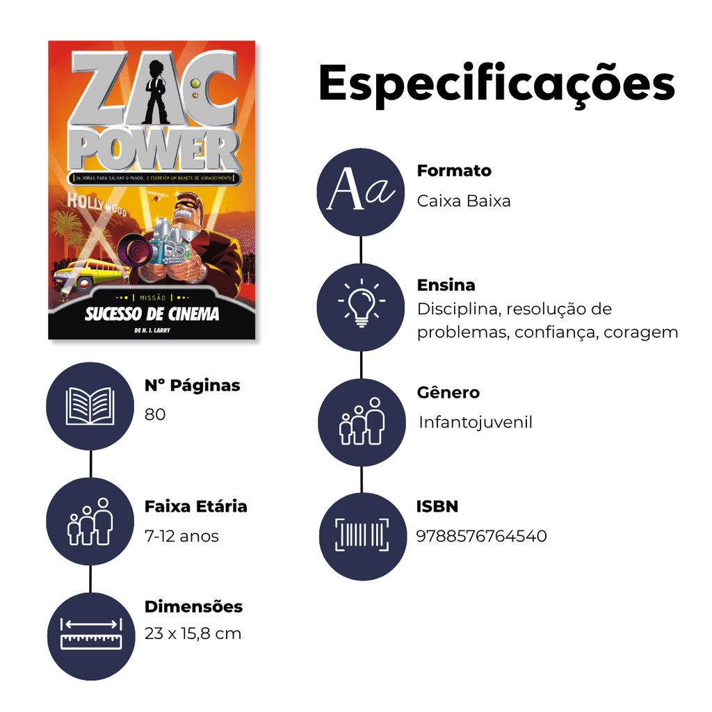 Zac Power - Sucesso de Cinema - Editora Fundamento livro_infantil