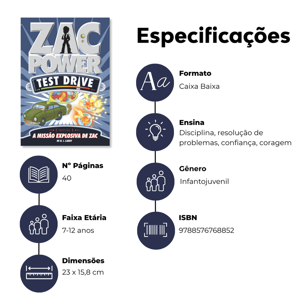Zac Power Test Drive - a Missão Explosiva de Zac - Editora Fundamento livro_infantil